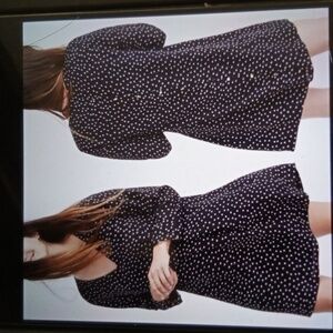 Madewell Star Scatter Black Silk Button Up Party Coctail Mini Dress Medium